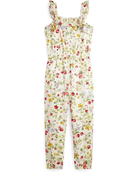  Polo Ralph Lauren Kids Floral Cotton Batiste Jumpsuit (Big Kids)