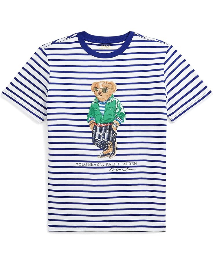  Polo Ralph Lauren Kids Polo Bear Striped Cotton Tee (Little Kids)
