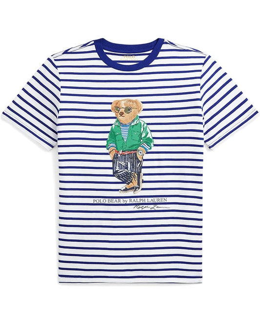  Polo Ralph Lauren Kids Polo Bear Striped Cotton Tee (Little Kids)