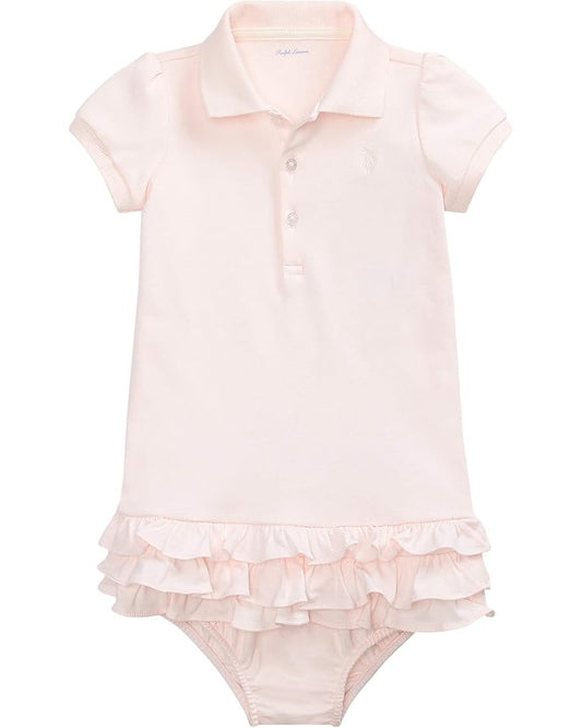  Polo Ralph Lauren Kids Ruffled Polo Dress & Bloomer (Infant)