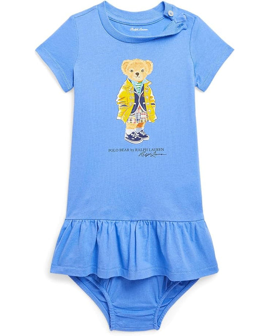  Polo Ralph Lauren Kids Polo Bear Cotton Jersey Dress & Bloomer (Infant)