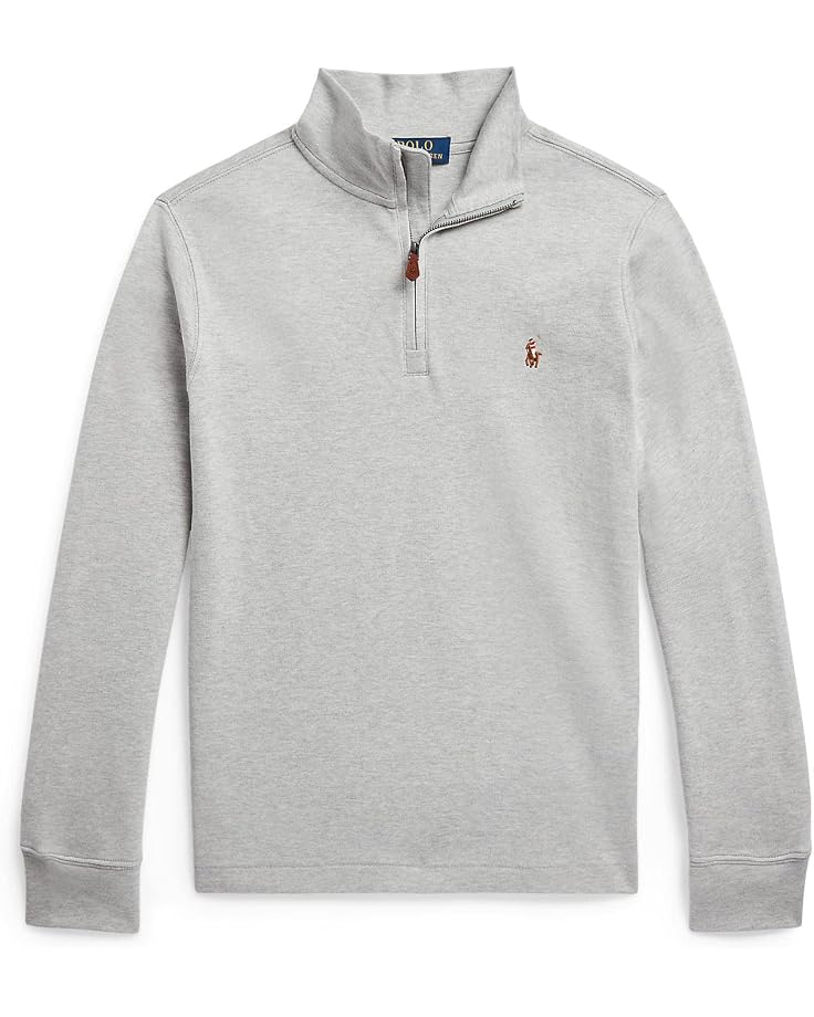  Polo Ralph Lauren Kids Cotton Interlock 1/4 Zip Pullover (Big Kids)