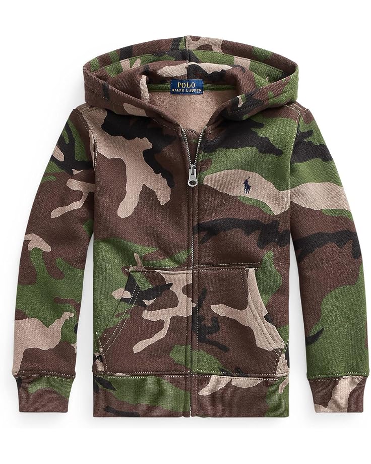  Polo Ralph Lauren Kids Camo Fleece Full Zip Hoodie (Toddler)