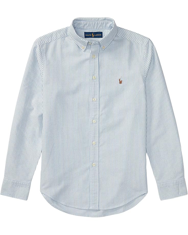  Polo Ralph Lauren Kids Striped Cotton Oxford Shirt (Big Kids)