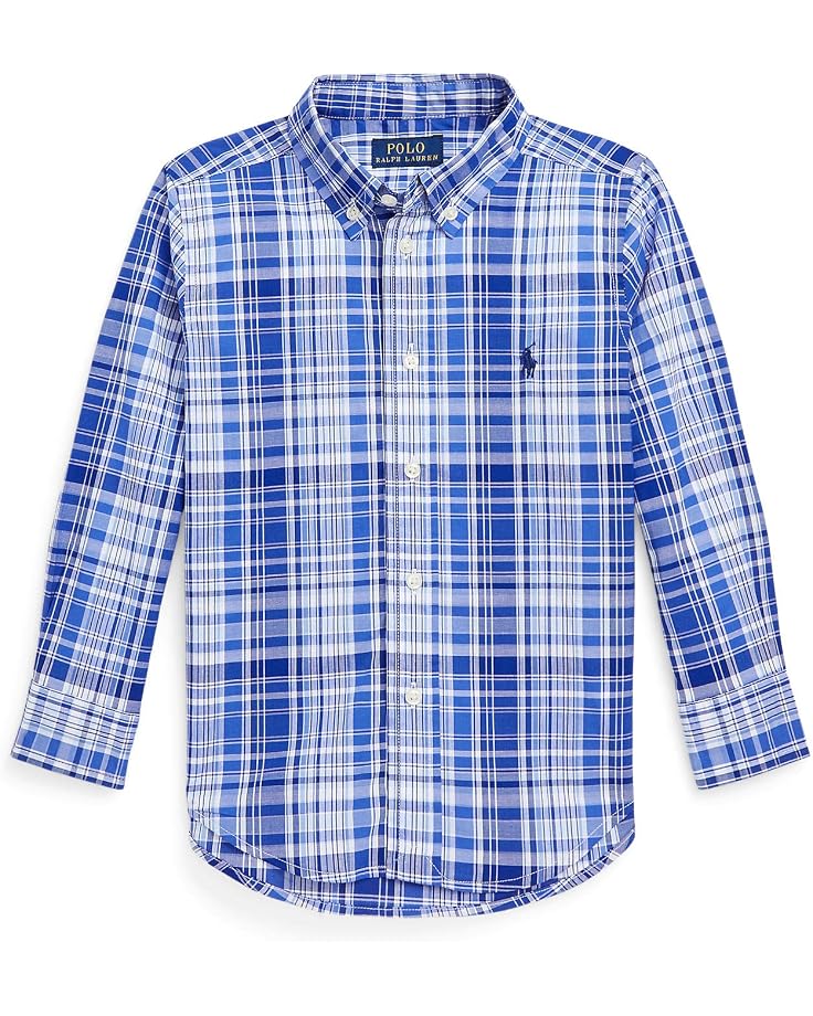  Polo Ralph Lauren Kids Plaid Cotton Poplin Shirt (Little Kids)
