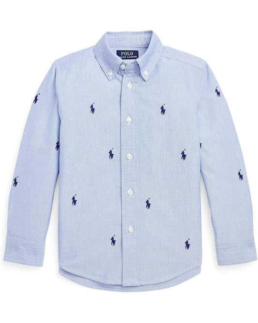  Polo Ralph Lauren Kids Polo Pony Cotton Oxford Shirt (Toddler)