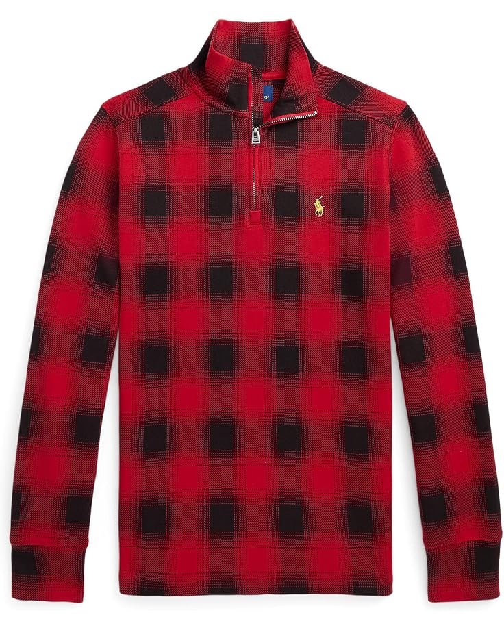  Polo Ralph Lauren Kids Checked Cotton Interlock Pullover (Big Kids)