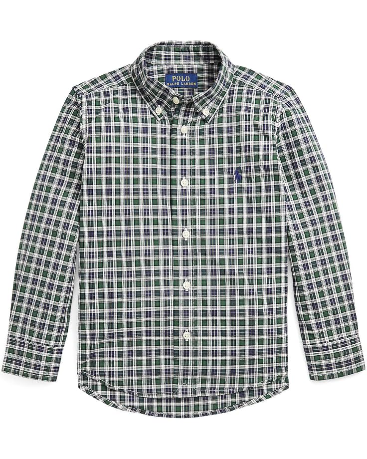  Polo Ralph Lauren Kids Plaid Cotton Poplin Shirt (Toddler)