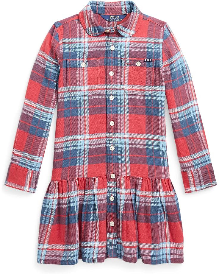  Polo Ralph Lauren Kids Plaid Cotton Twill Shirtdress (Toddler)