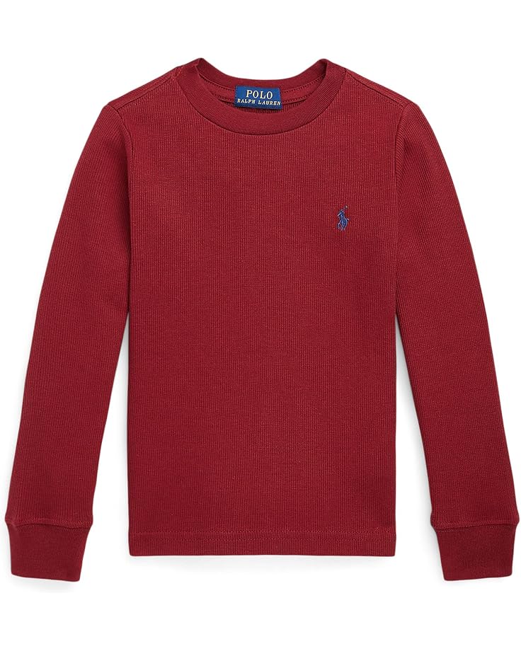  Polo Ralph Lauren Kids Waffle-Knit Cotton Long Sleeve Tee (Toddler)