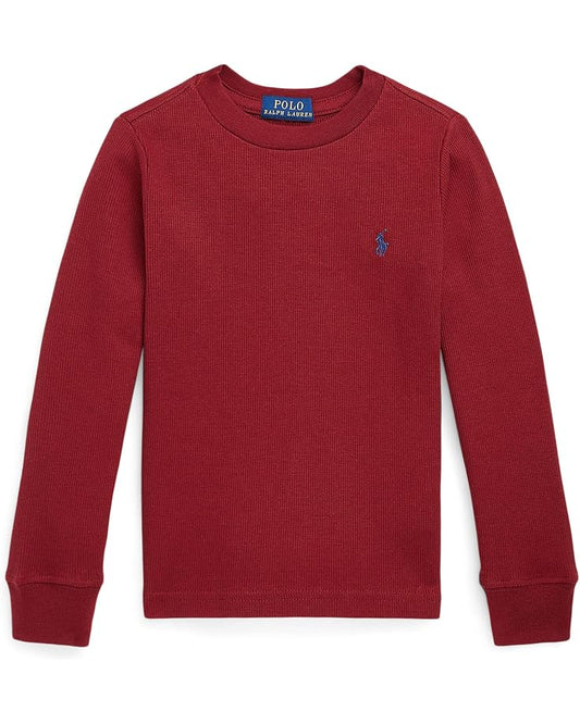  Polo Ralph Lauren Kids Waffle-Knit Cotton Long Sleeve Tee (Toddler)