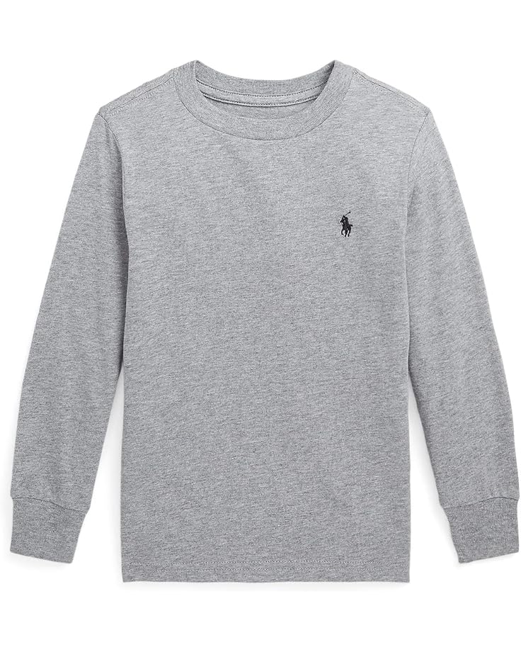  Polo Ralph Lauren Kids Checked Big Pony Cotton Long Sleeve Tee (Little Kids)