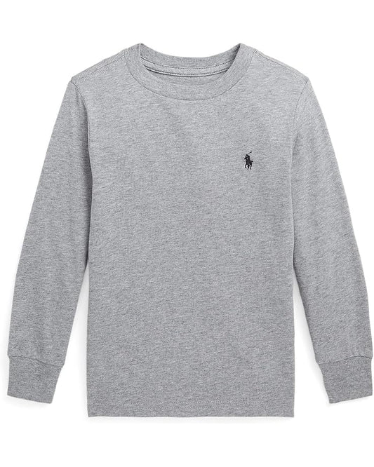  Polo Ralph Lauren Kids Checked Big Pony Cotton Long Sleeve Tee (Toddler)