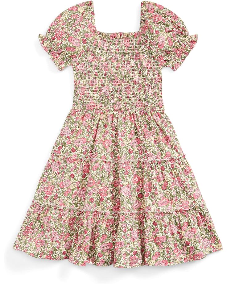  Polo Ralph Lauren Kids Floral Smocked Cotton Jersey Dress (Toddler)