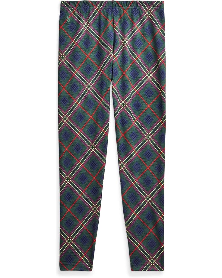  Polo Ralph Lauren Kids Patchwork Plaid Stretch Jersey Leggings (Big Kids)