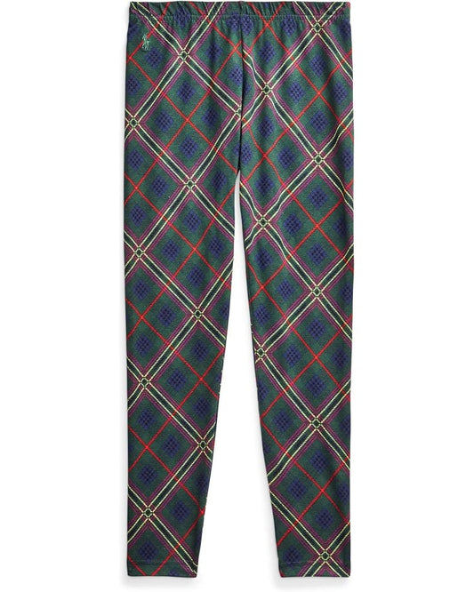  Polo Ralph Lauren Kids Patchwork Plaid Stretch Jersey Leggings (Big Kids)