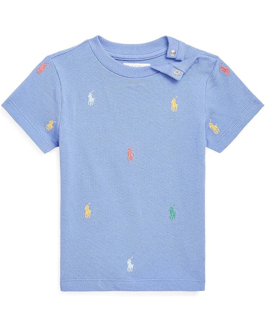  Polo Ralph Lauren Kids Polo Pony Cotton Mesh Tee (Infant)
