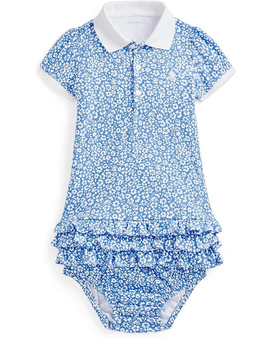 Polo Ralph Lauren Kids Ruffled Soft Cotton Polo Dress & Bloomer (Infant)
