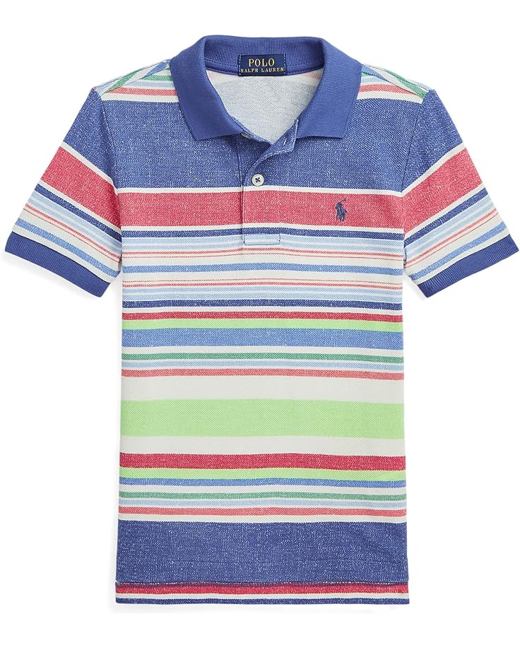  Polo Ralph Lauren Kids Striped Cotton Mesh Polo Shirt (Little Kids)