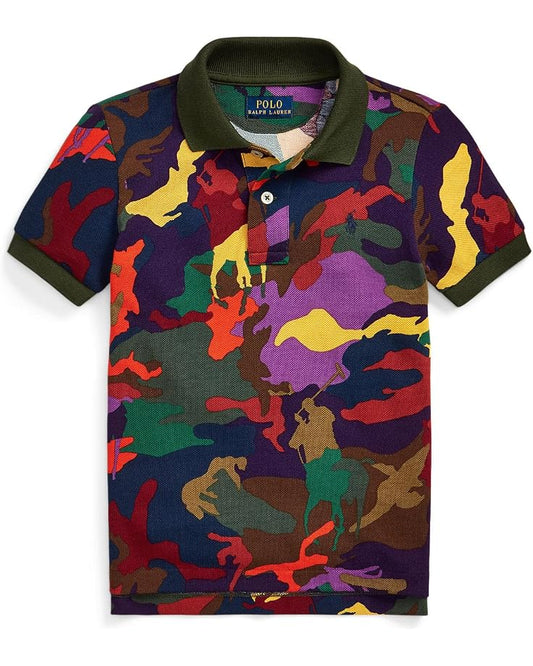  Polo Ralph Lauren Kids Polo Pony Camo Cotton Mesh Polo Shirt (Little Kids)