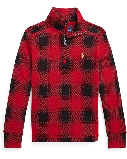  Polo Ralph Lauren Kids Checked Cotton Interlock Pullover (Little Kids)