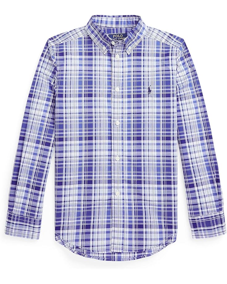  Polo Ralph Lauren Kids Plaid Cotton Poplin Shirt (Big Kids)