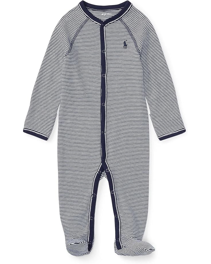  Polo Ralph Lauren Kids Striped Cotton Jersey Coverall (Infant)
