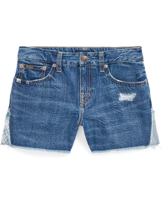  Polo Ralph Lauren Kids Patchwork Cotton Denim Shorts (Big Kids)