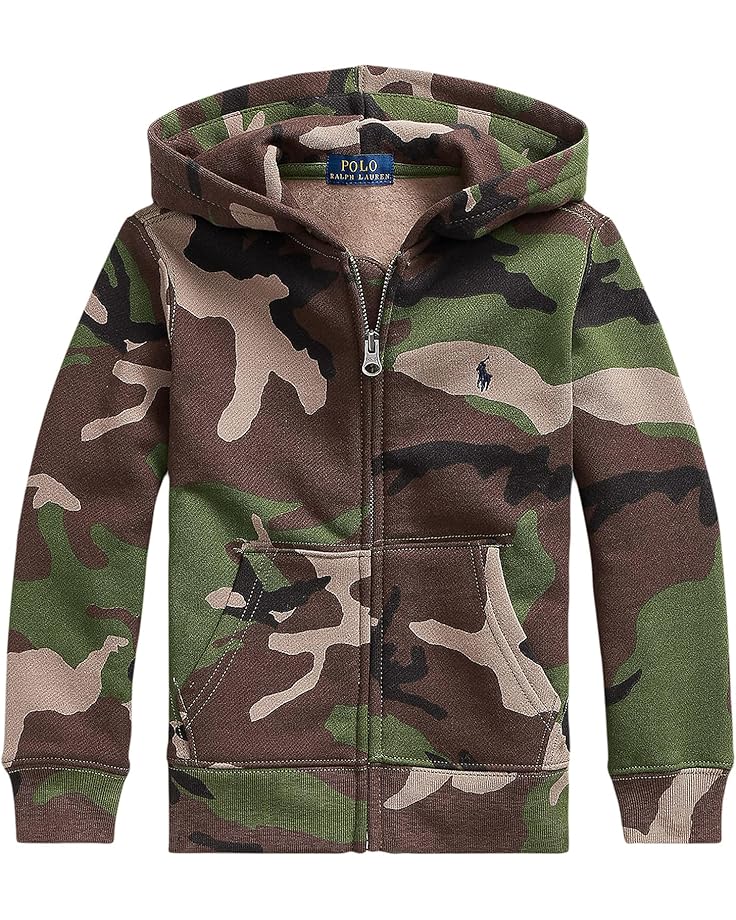  Polo Ralph Lauren Kids Camo Fleece Full Zip Hoodie (Little Kids)