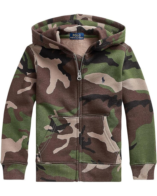  Polo Ralph Lauren Kids Camo Fleece Full Zip Hoodie (Little Kids)