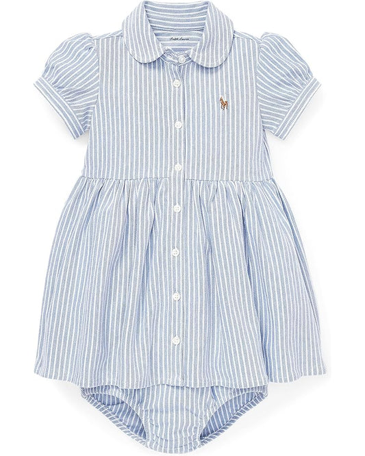  Polo Ralph Lauren Kids Striped Knit Oxford Dress (Infant)